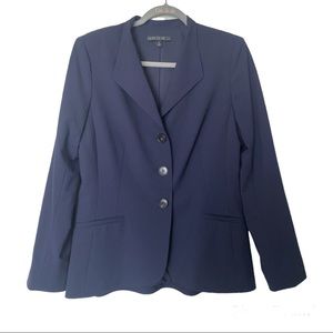 Lafayette 148 Virgin Wool Single Breasted Button Down Blazer Size 8